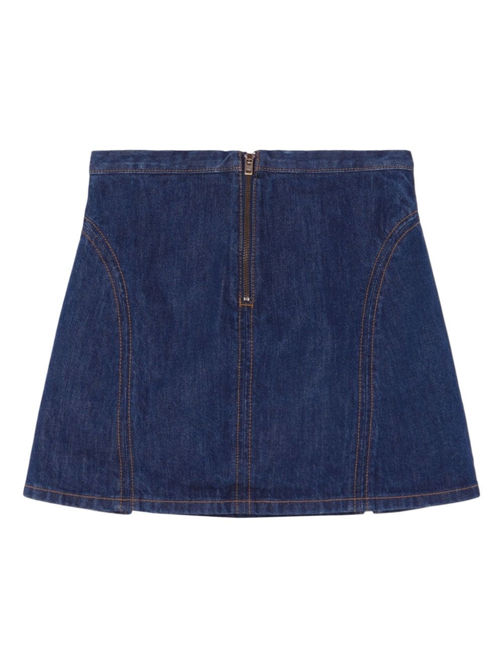 split denim mini skirt - 5