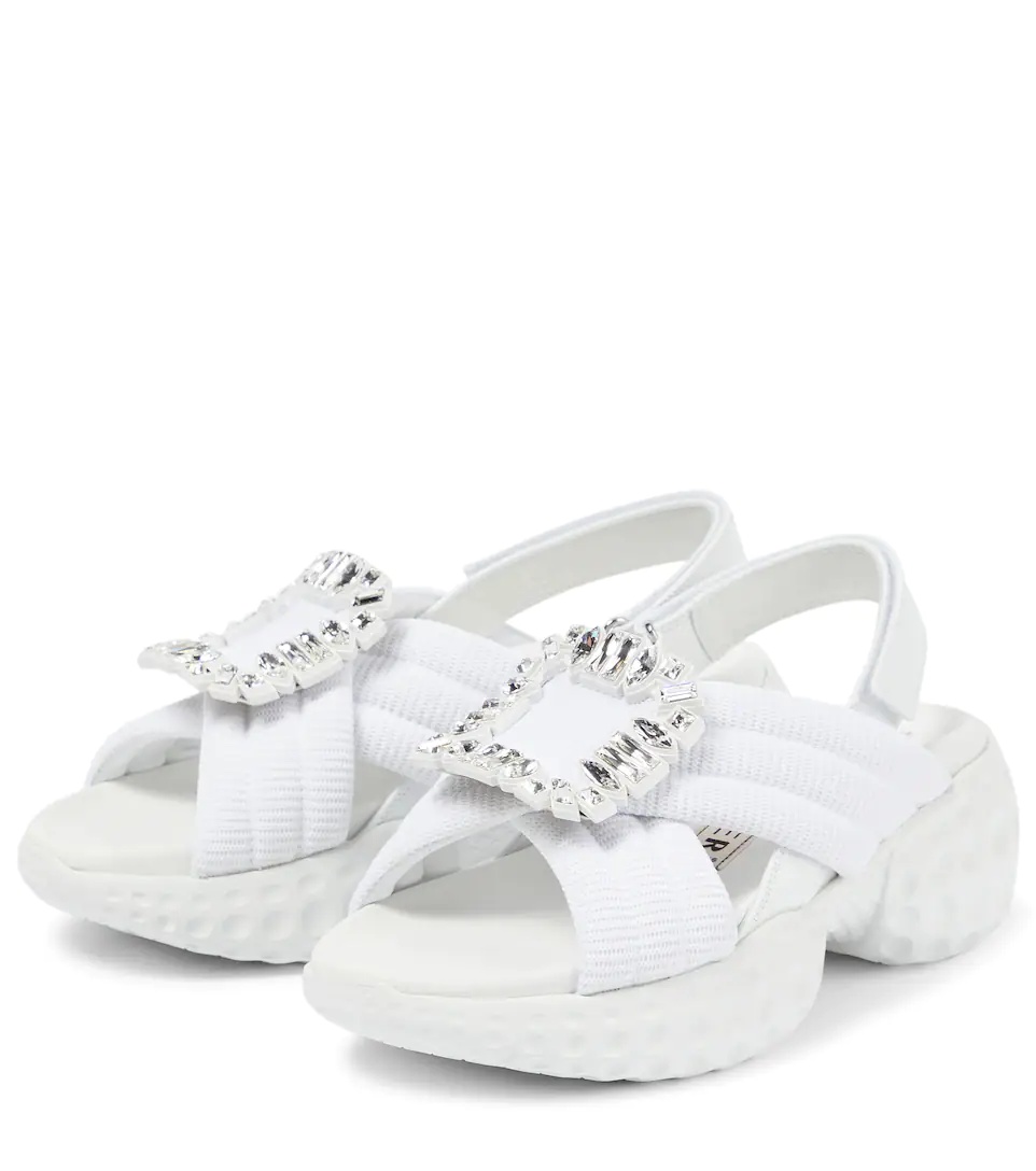 Viv' Run embellished slingback sandals - 5