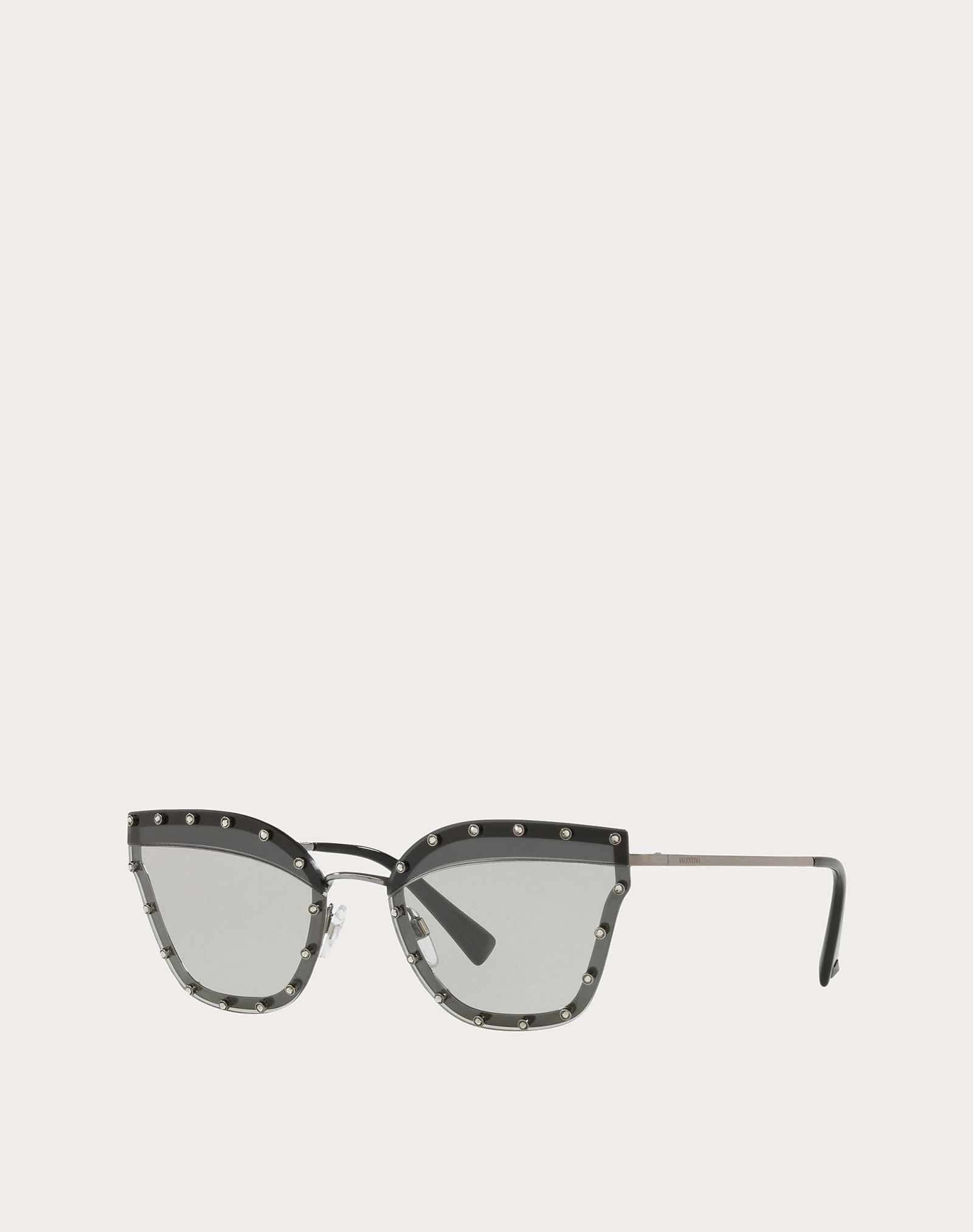 CRYSTAL STUDDED CAT-EYE METAL SUNGLASSES - 2