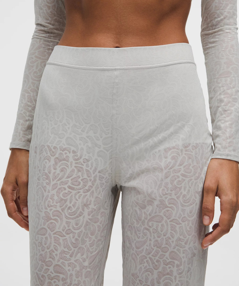 Paisley Lace Jacquard High-Rise Flared Pant 4