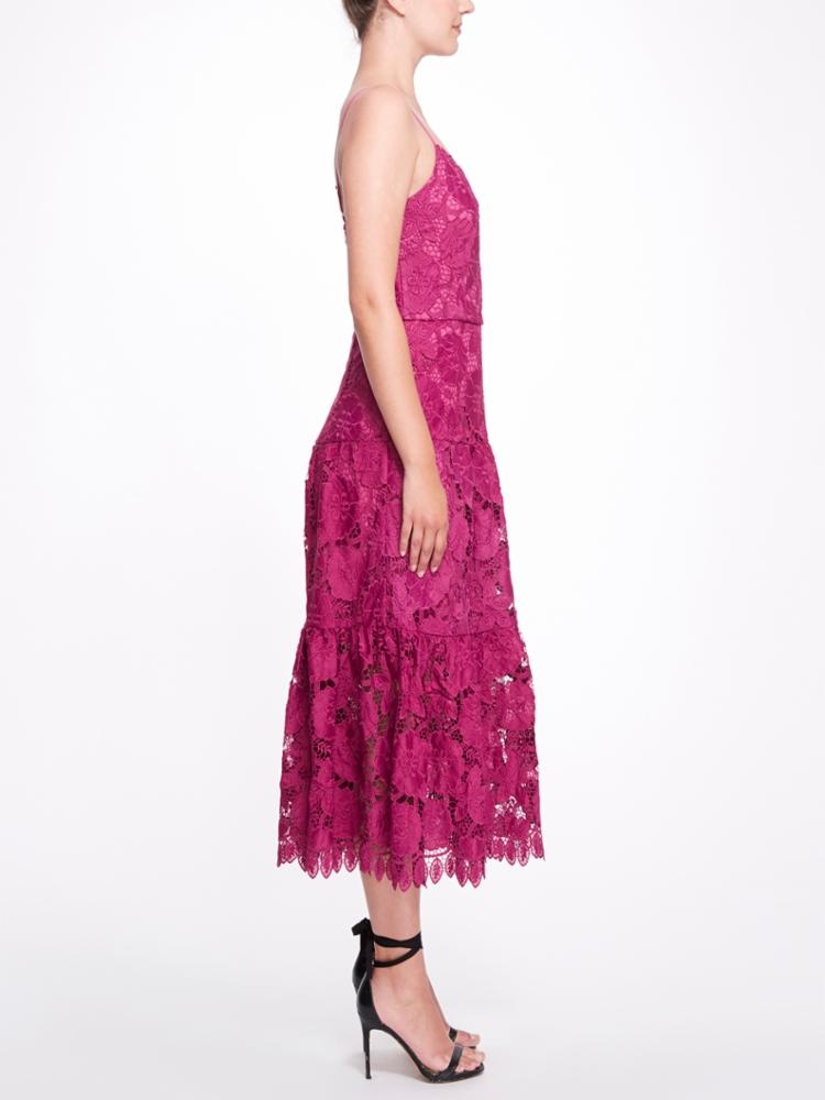 3D FLORAL EYELET DAY DRESS - 3