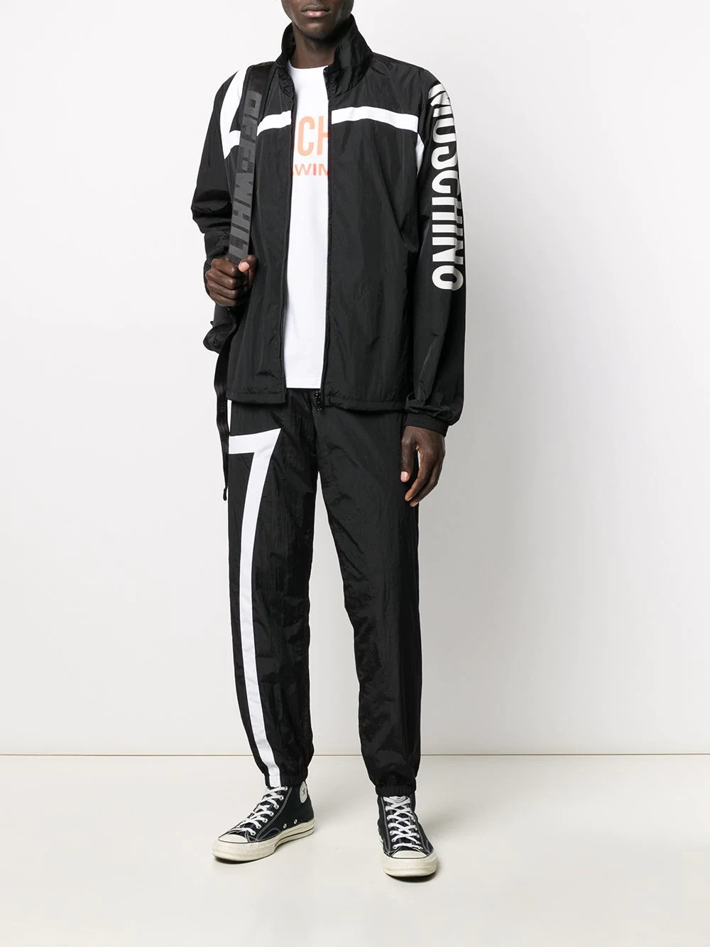 logo-print track jacket - 2