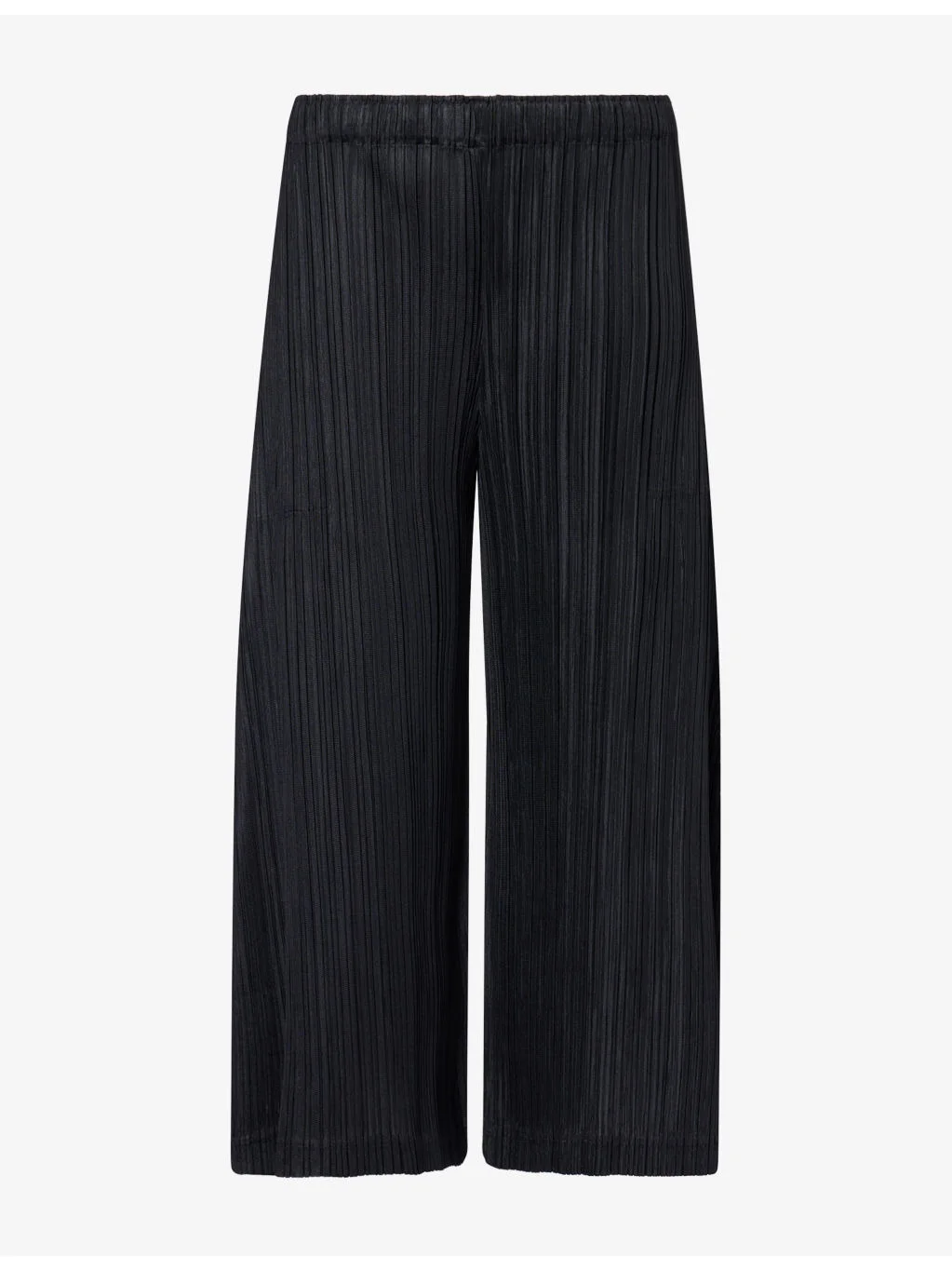 Cropped Mid-Weight Pleats Knitted Trousers - 1