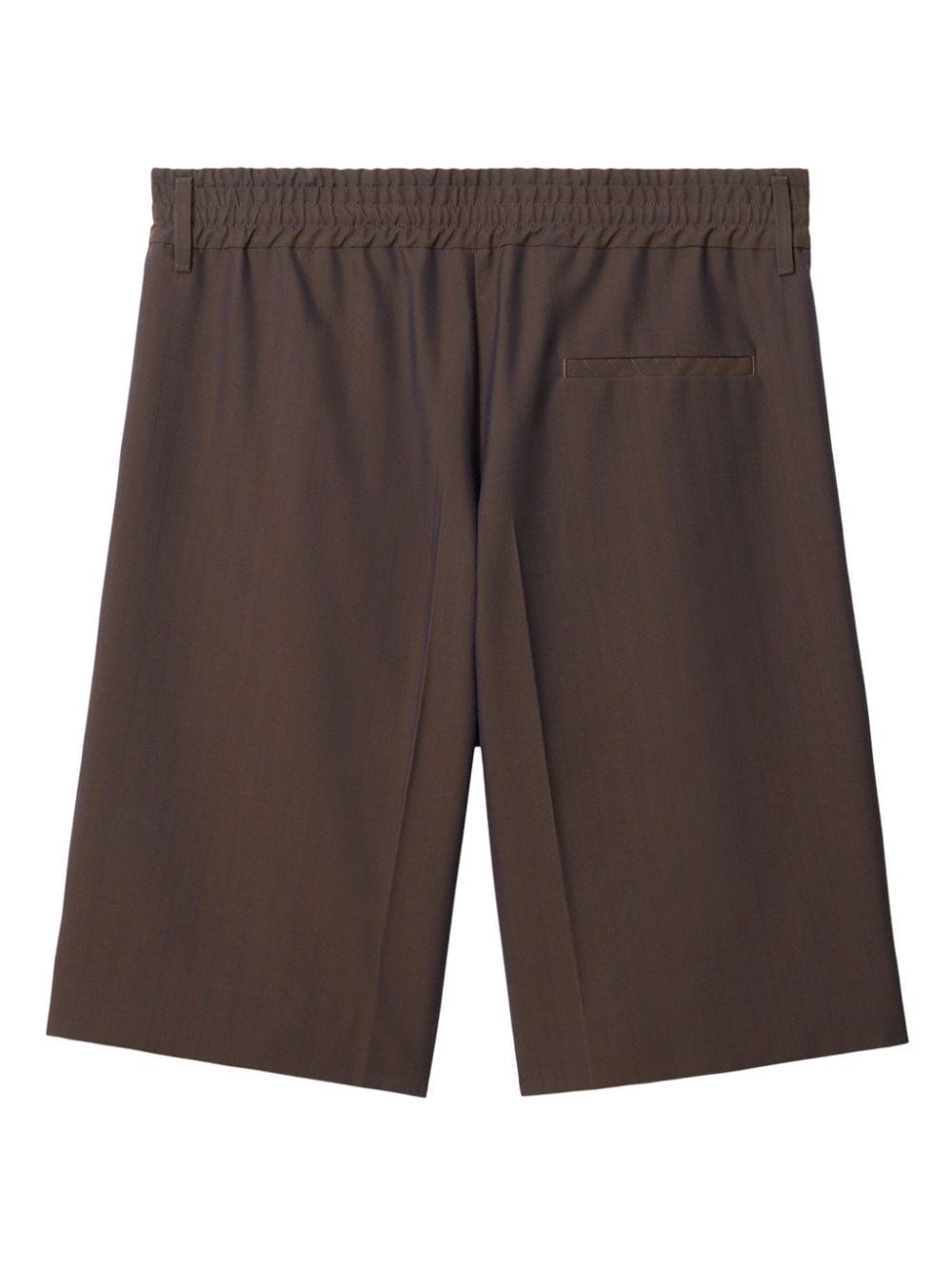 tailored wool herringbone shorts - 5