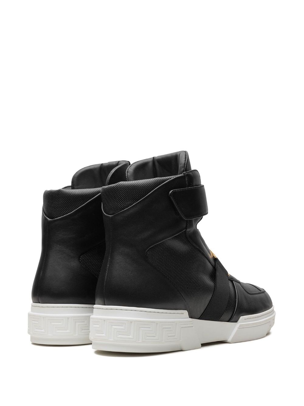 Medusa-plaque high-top "Black" sneakers - 3