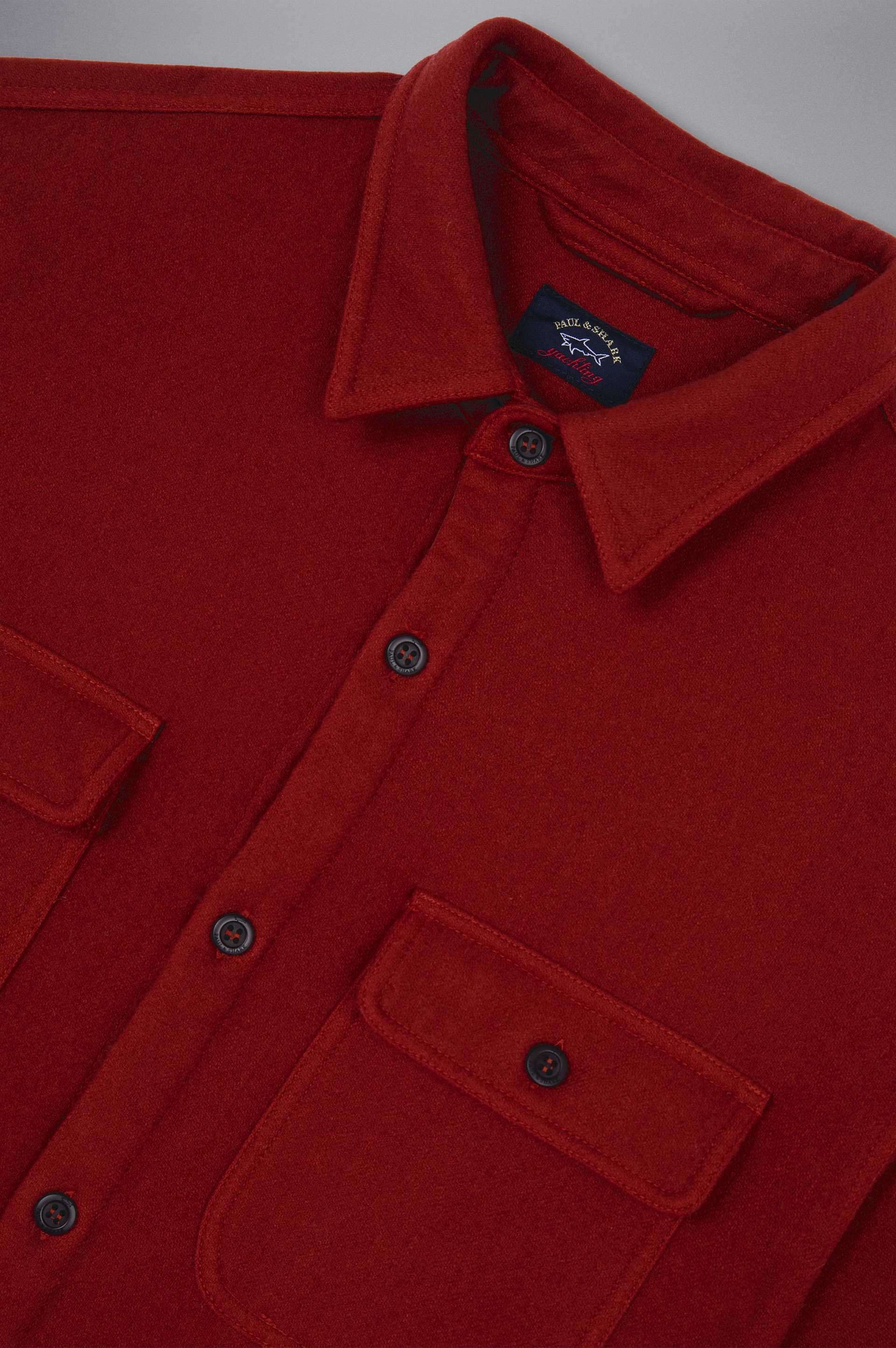 GARMENT DYED WOOL OVERSHIRT - 5