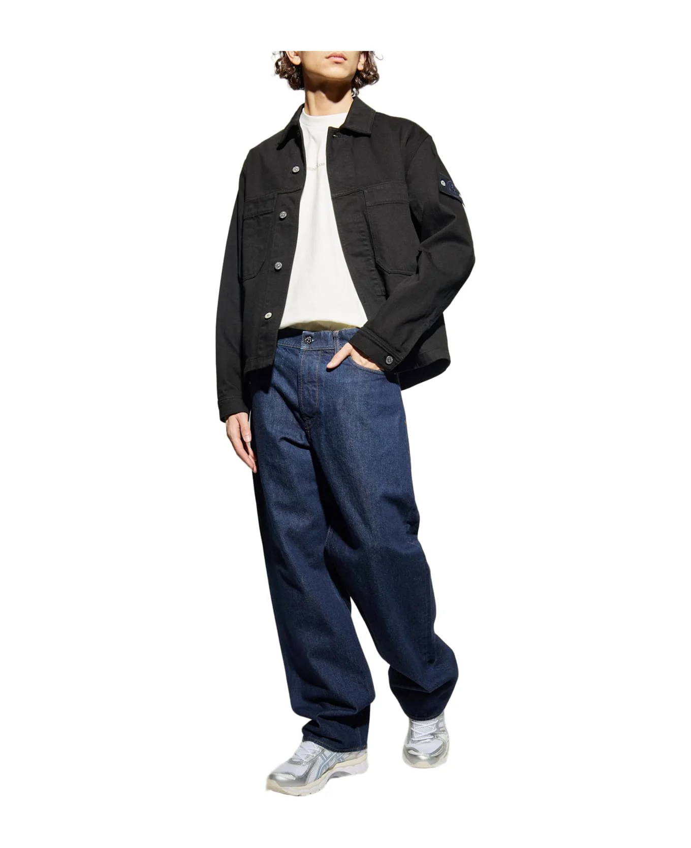 Stone Island Denim Shirt With Pockets - 1