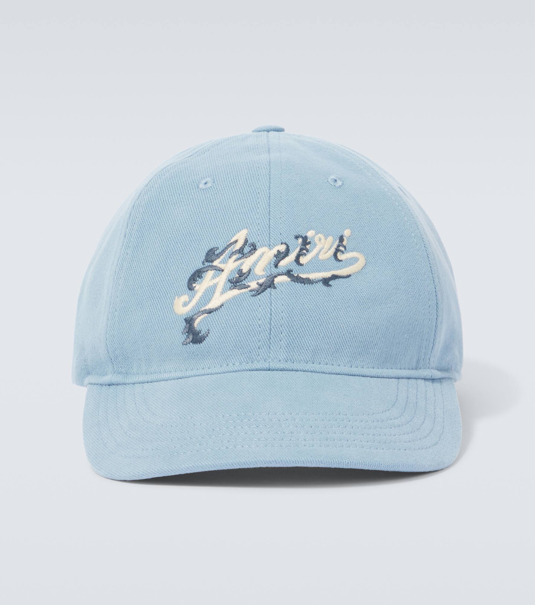 Logo cotton canvas baseball cap - 1