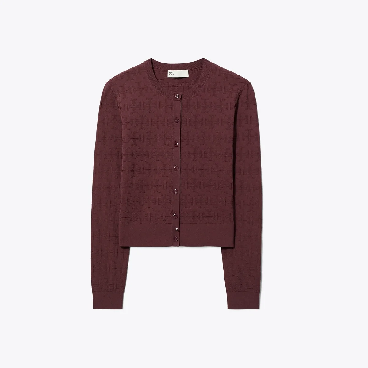 T Monogram Jacquard Cardigan - 1