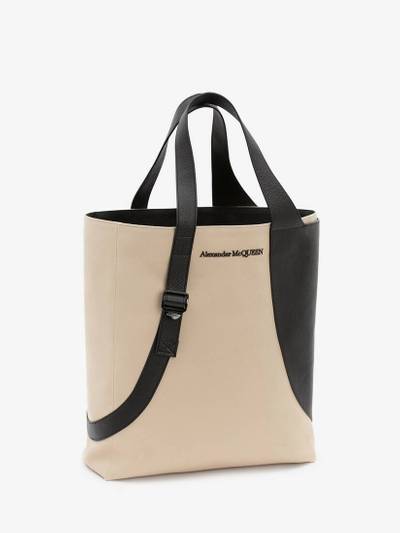 Alexander McQueen Medium Harness Tote Bag in Black/beige outlook