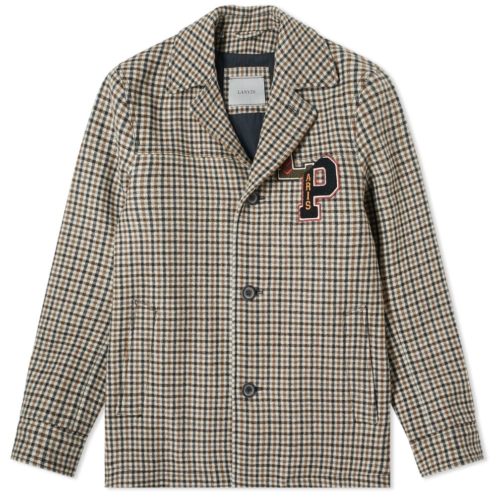 Lanvin Collegiate Patch Check Jacket - 1