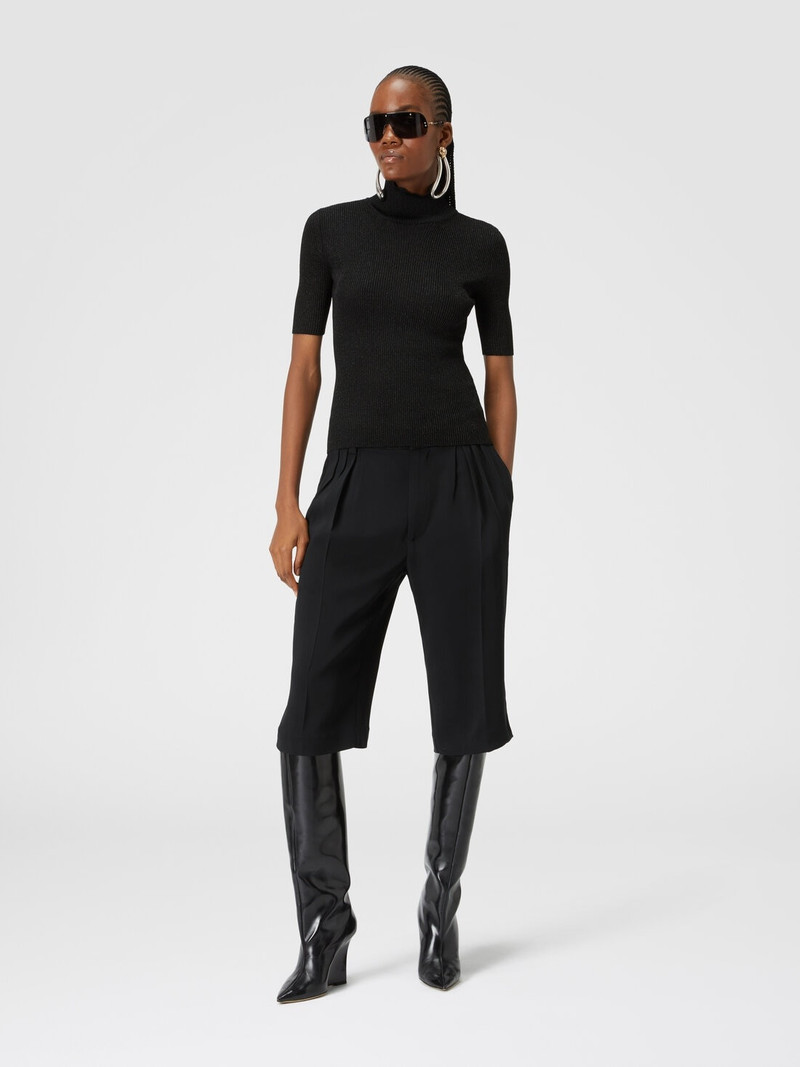 Missoni Short-sleeved turtleneck in glitter-effect viscose outlook