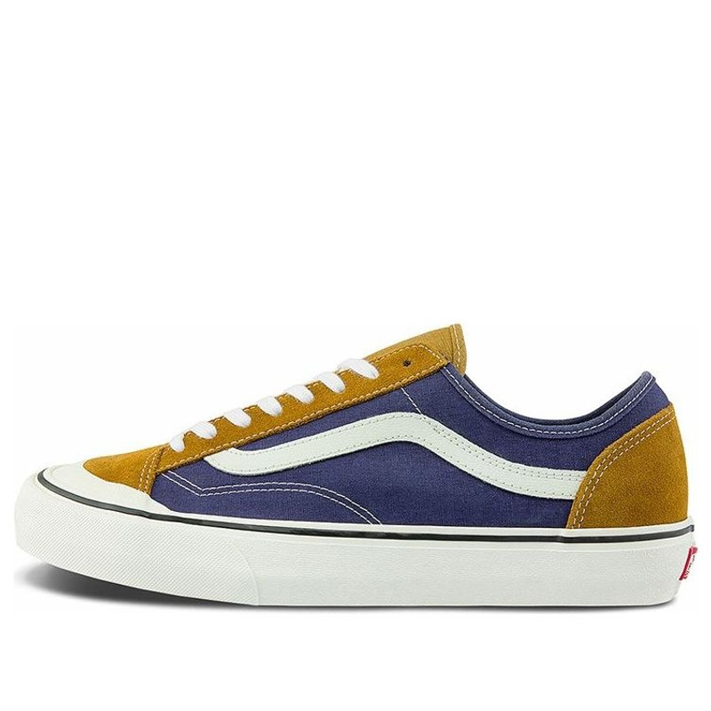 Vans Style 36 Splicing Contrasting Colors Low Tops Casual Skateboarding Shoes Unisex Navy Blue Yello - 1