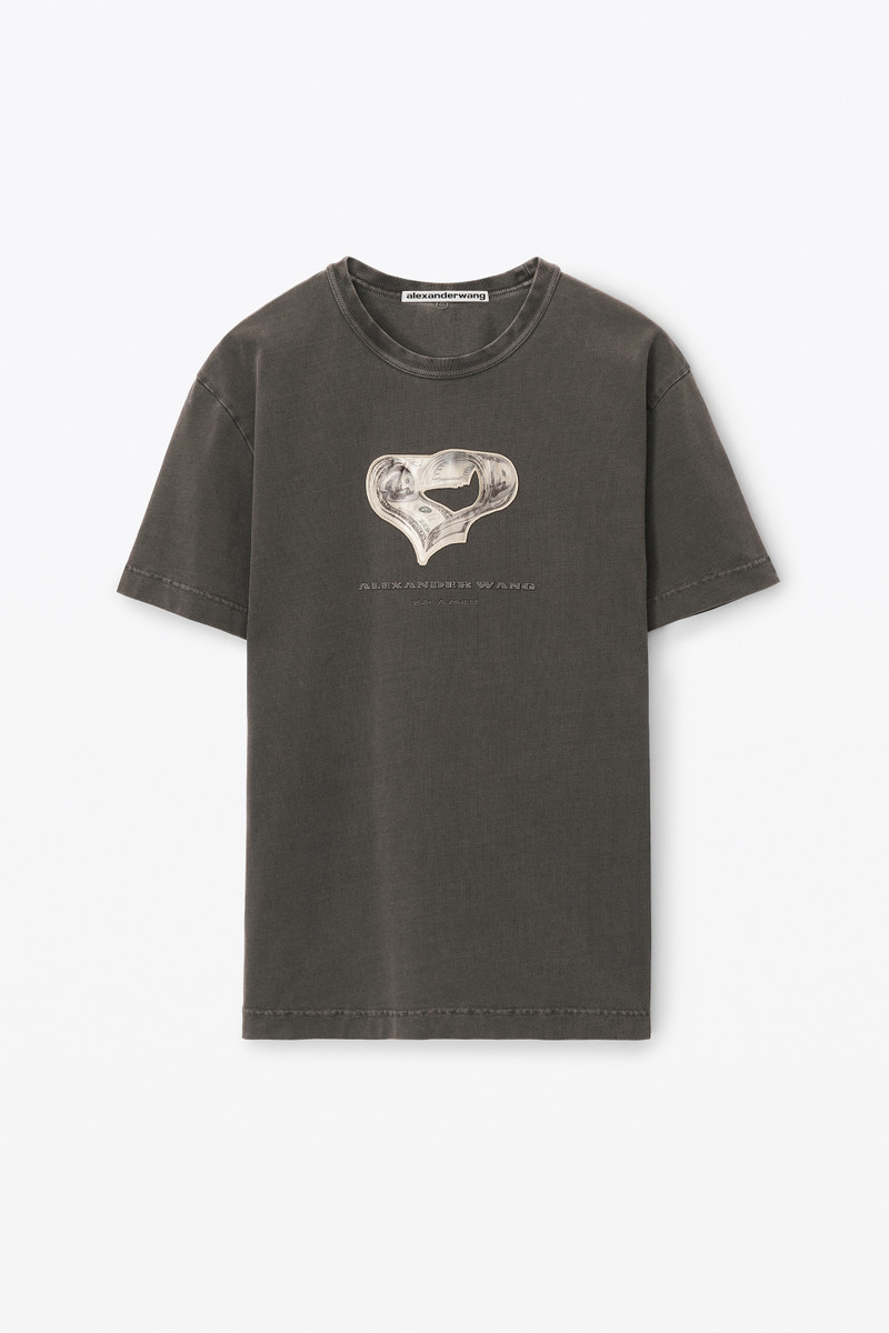 money heart tee in compact jersey 1