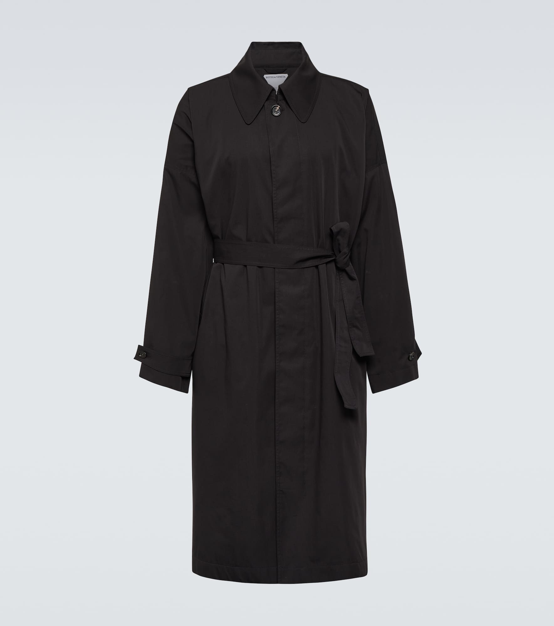Cotton and silk trench coat - 1