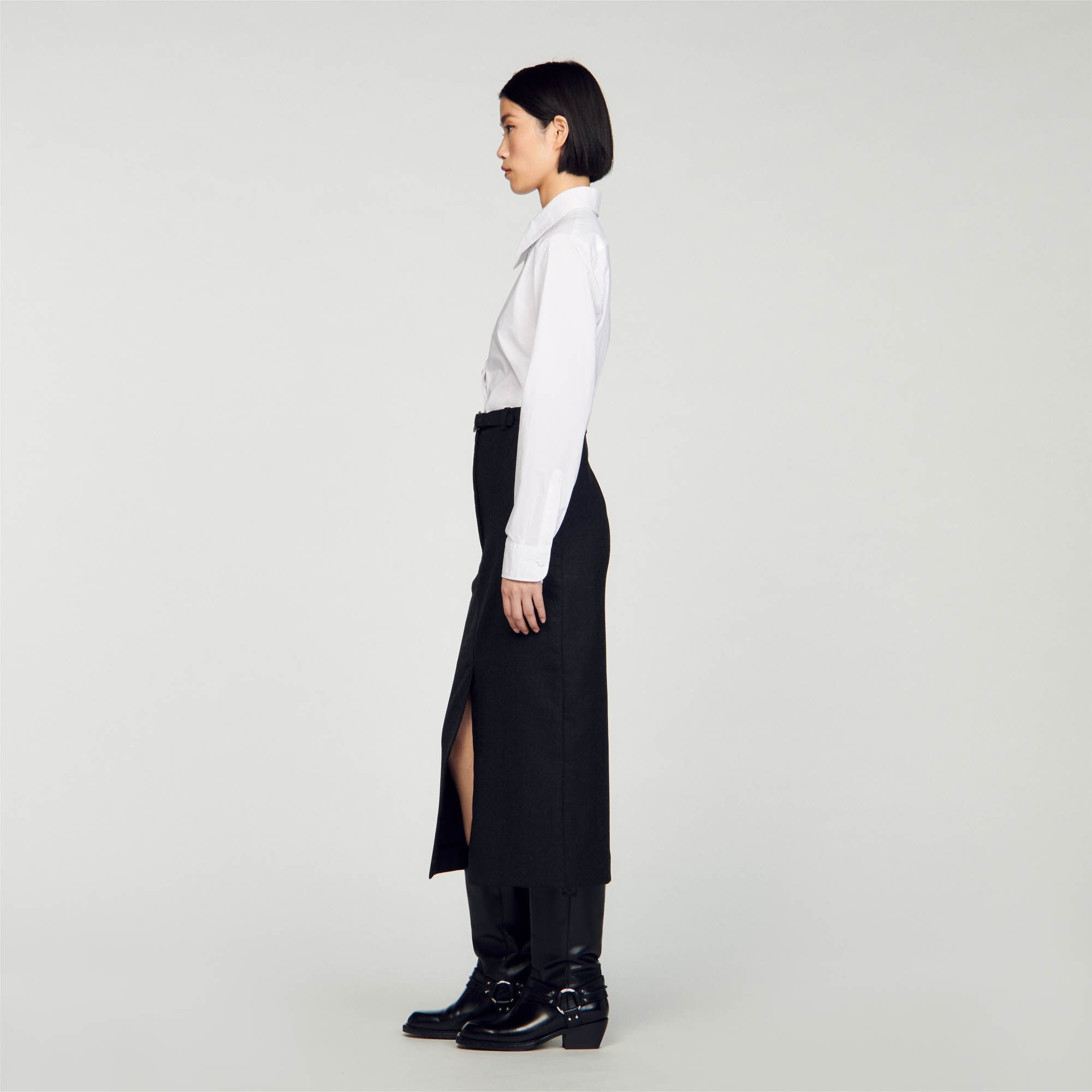WESTERN BUCKLED PENCIL SKIRT - 7