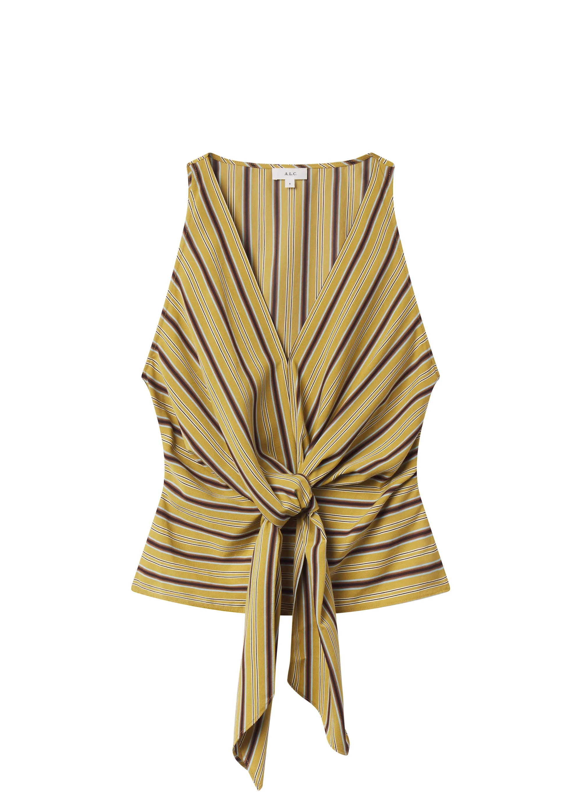 Elle Tie Front Striped Top - 1