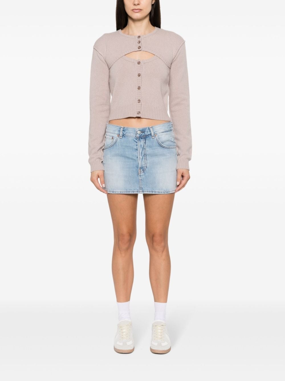 Acne Studios denim mini skirt | farfetch | REVERSIBLE