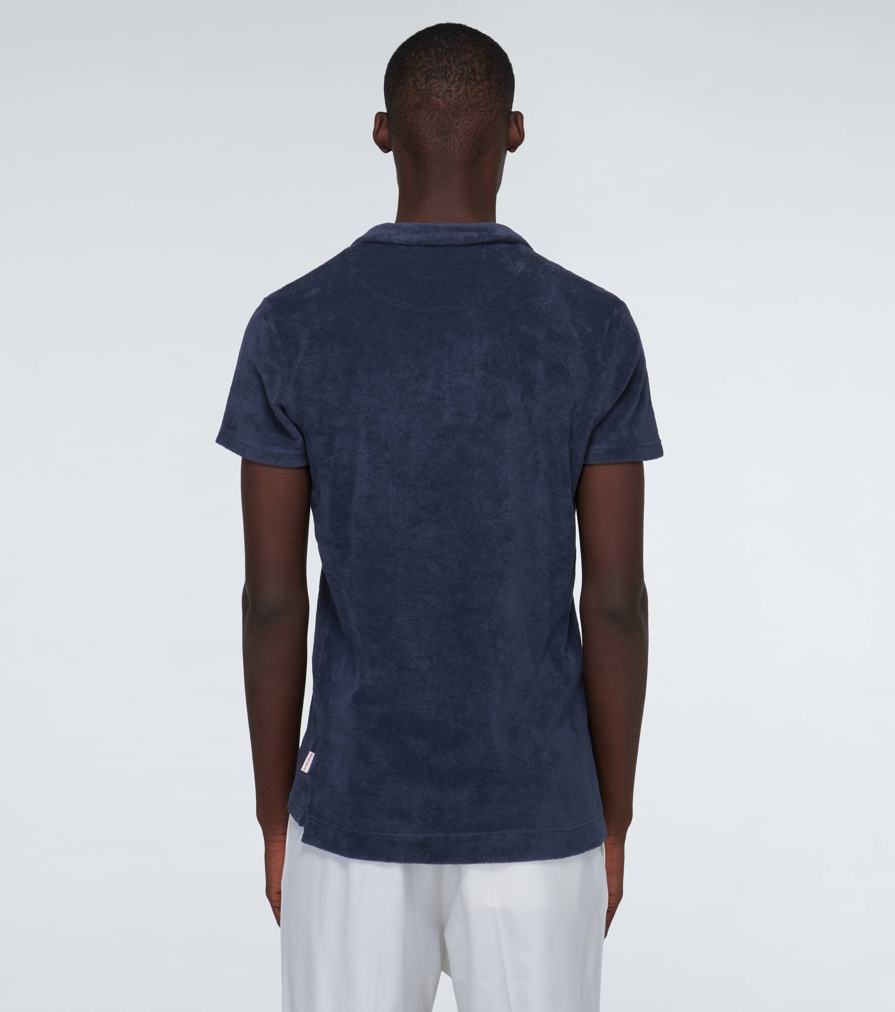Terry toweling cotton polo shirt - 4