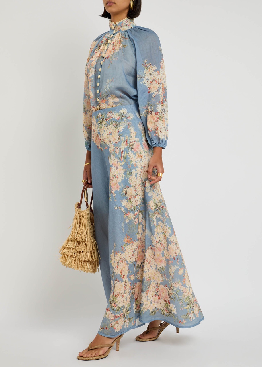 Zimmermann Cascadian Floral-print Linen Maxi Skirt - 4