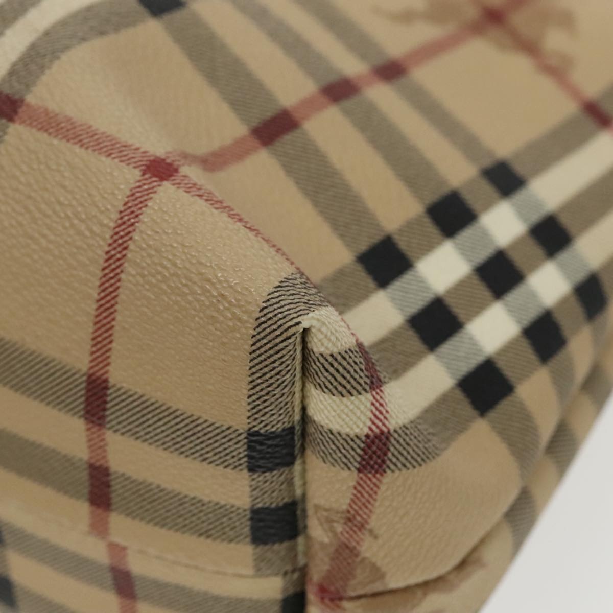 Burberry Nova Check Shoulder Bag Pvc Leather Beige - 16