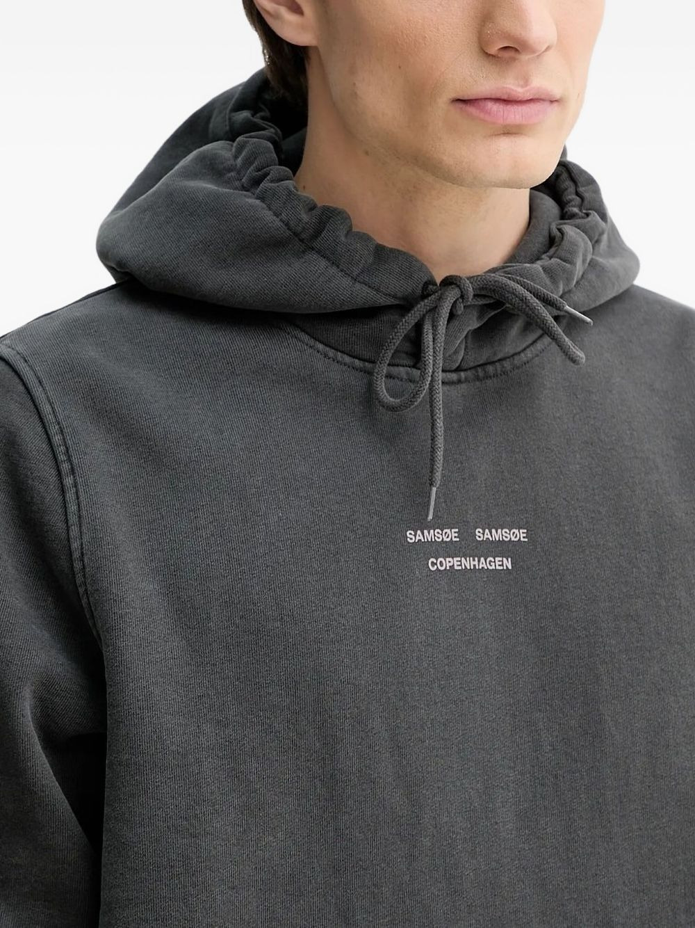 drawstring pouch-pocket hoodie - 3