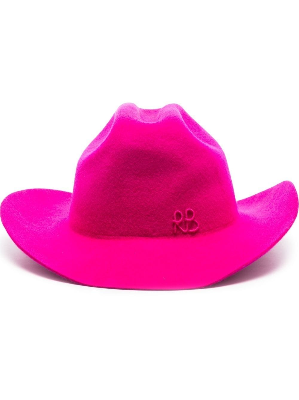 logo-embroidered cowboy hat - 1