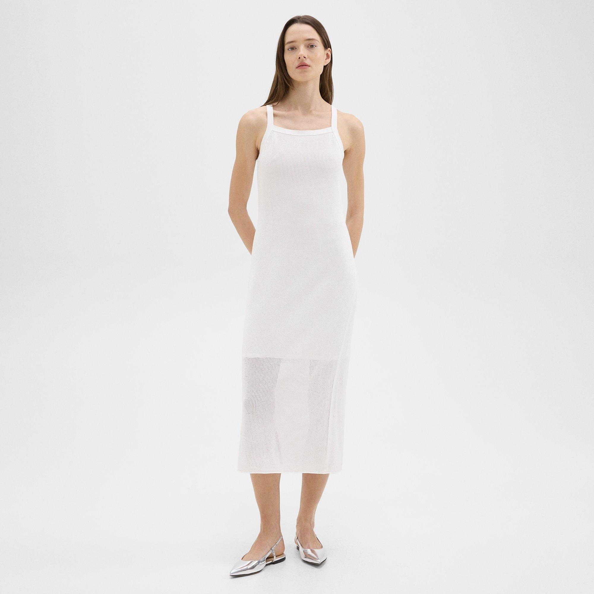 Pointelle Midi Dress in Crepe Knit - 2