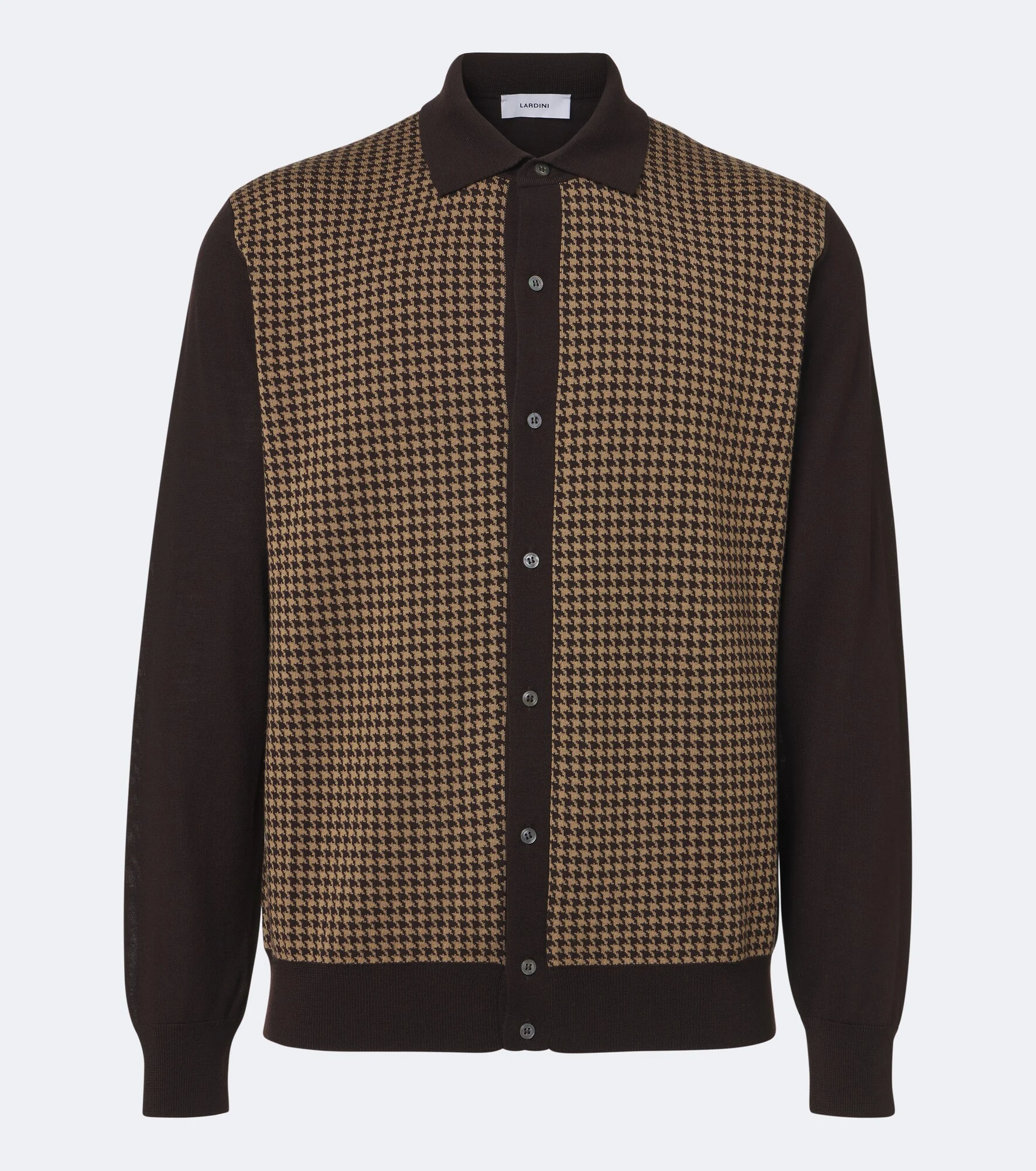 Houndstooth wool cardigan - 1