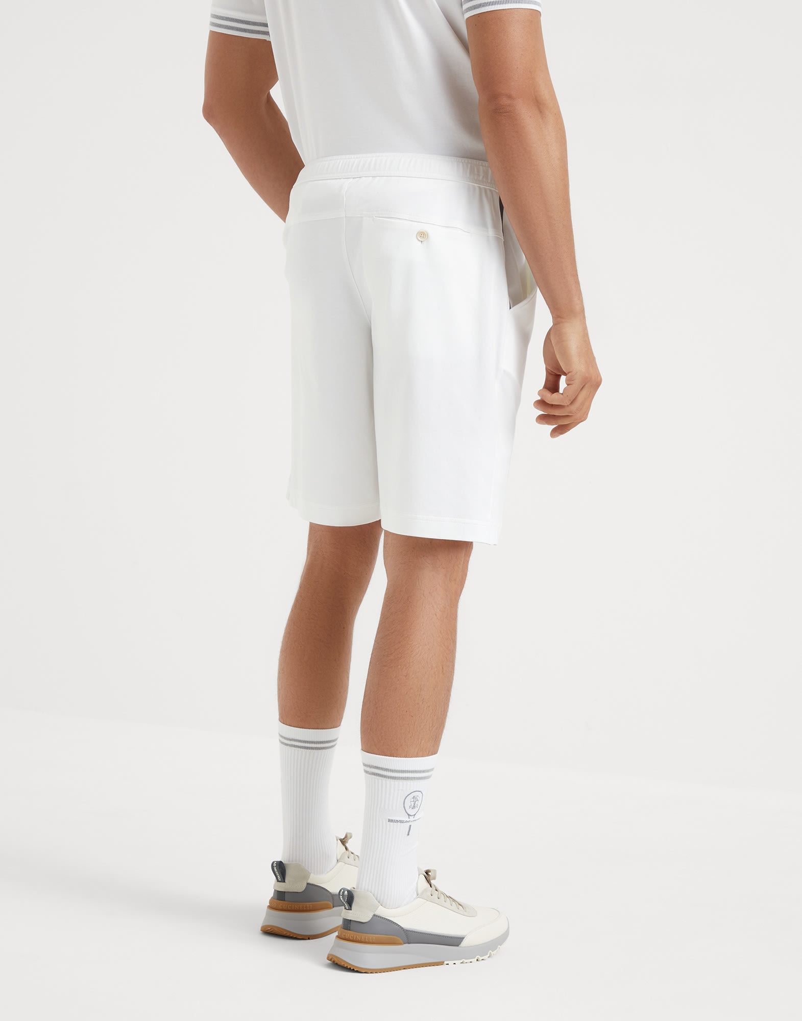 Cotton interlock Bermuda shorts with tennis logo - 2