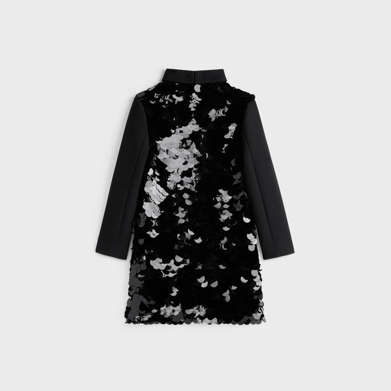 CELINE embroidered dress in silk georgette outlook