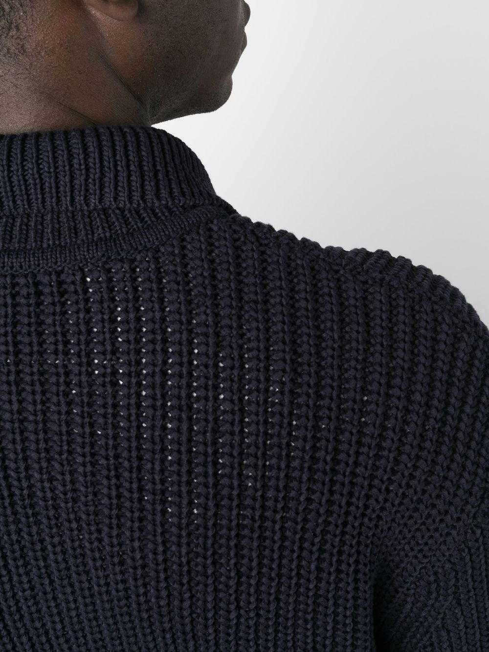 ribbed-knit cotton jumper - 5