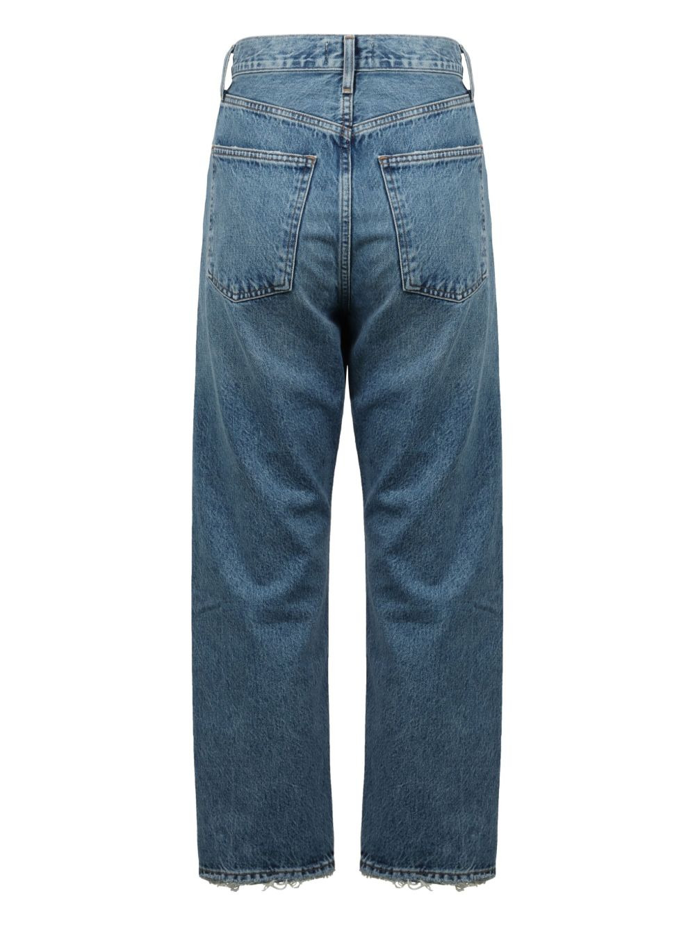 frayed-hem five-pocket jeans - 2