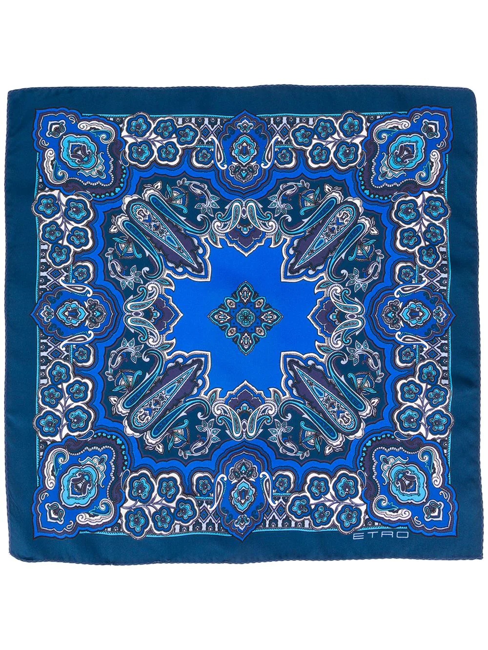 paisley print silk pocket square - 2