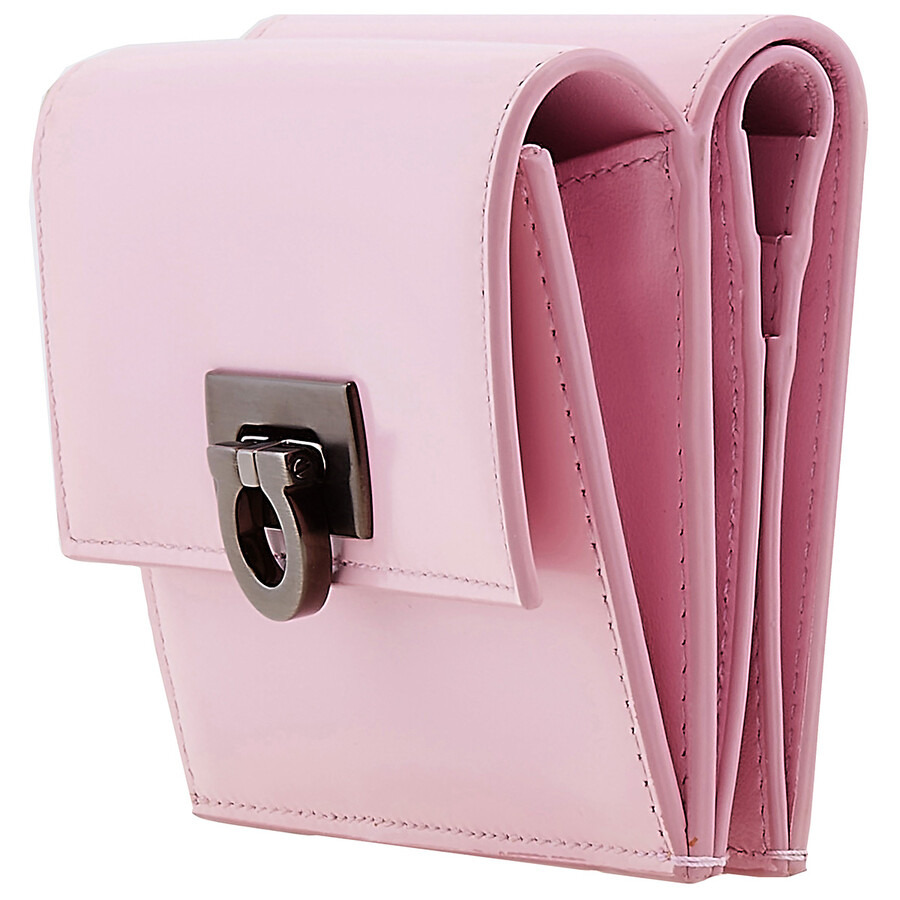 Open Box - Ferragamo  Gancini Clasp Compact Wallet - 3