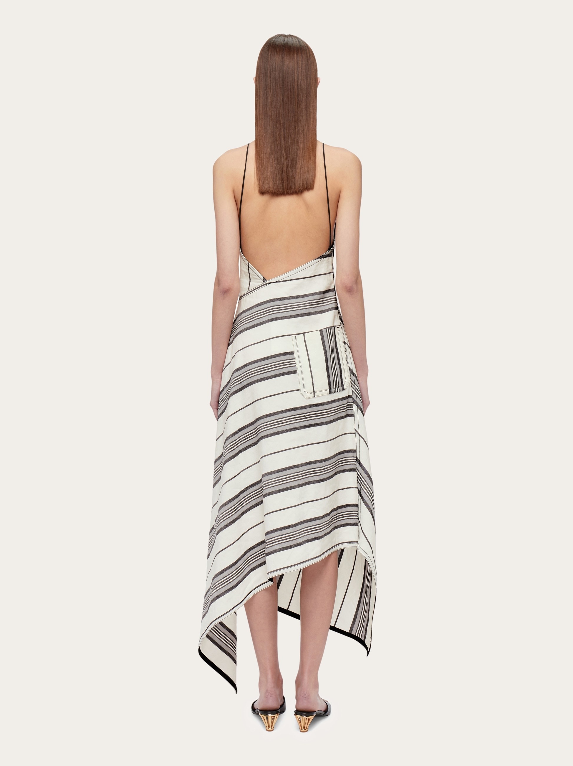 Asymmetric slip dress - 4