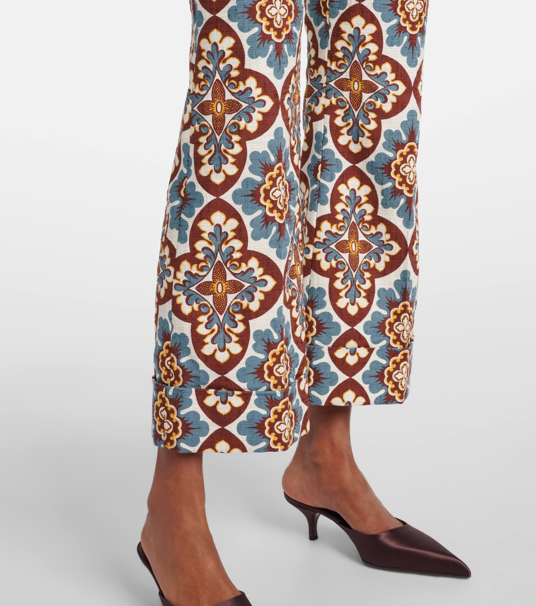 Hendrix high-rise cotton flared pants - 5