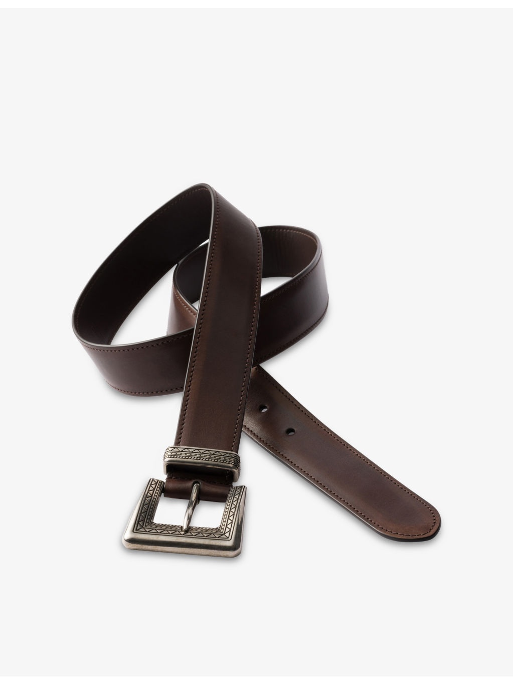 Antiqued Leather Belt - 3