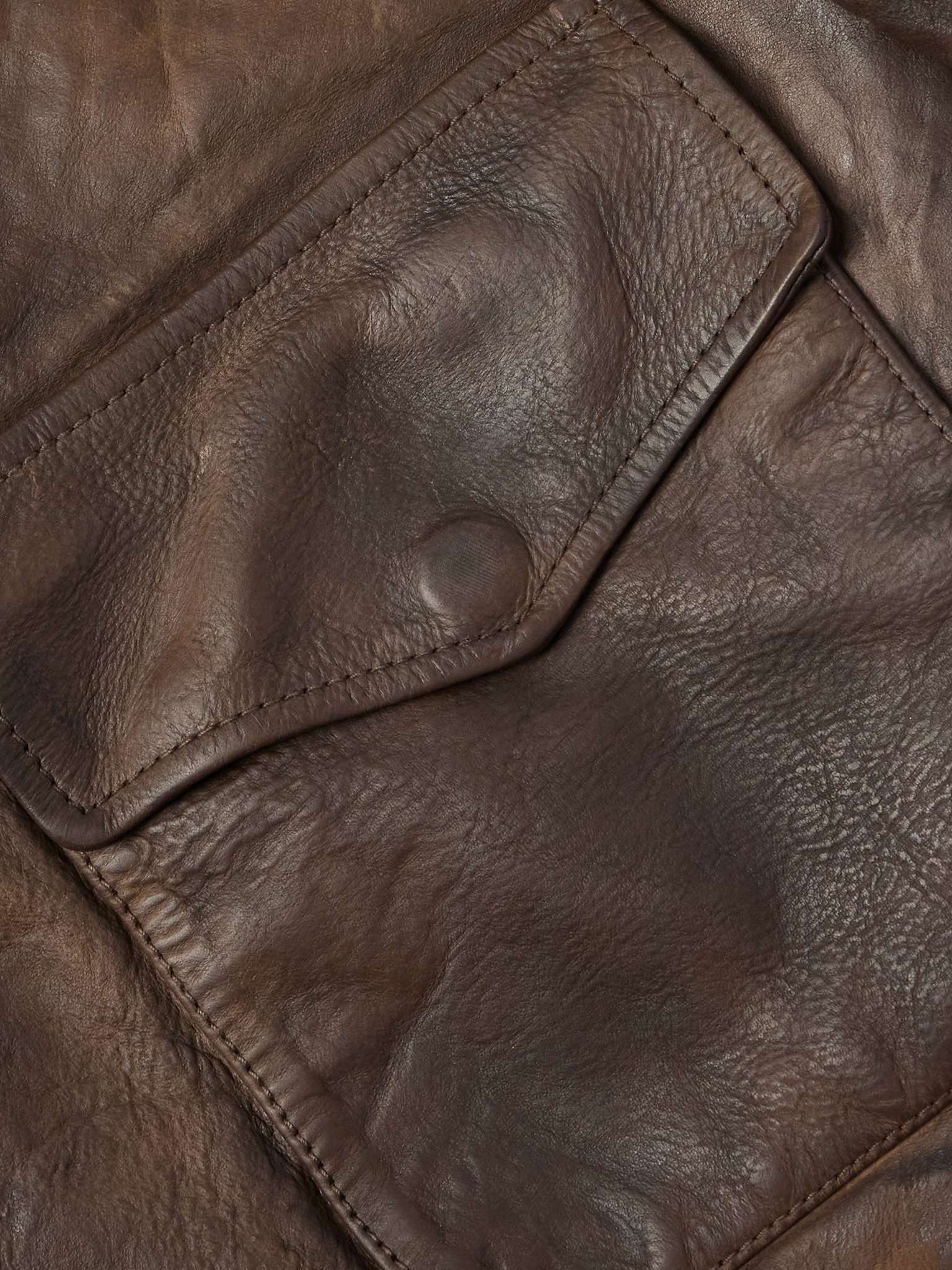 Ridley Leather Bomber Jacket - 3