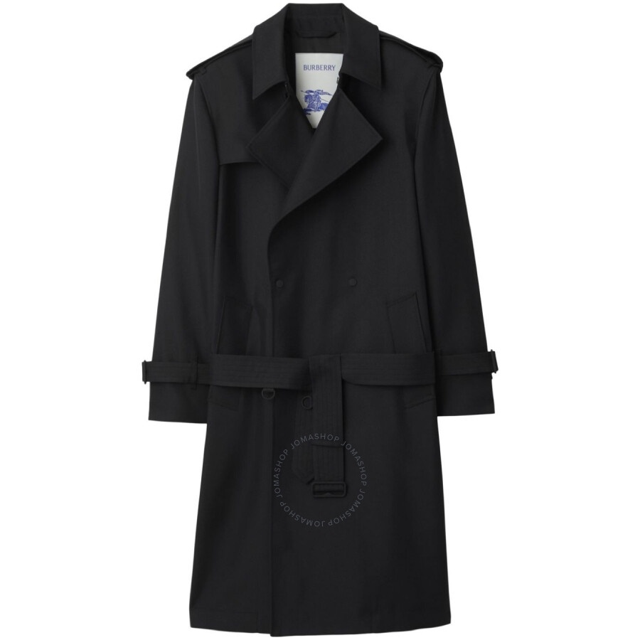 Burberry Double-Breasted Silk-Blend Trench Coat - 1