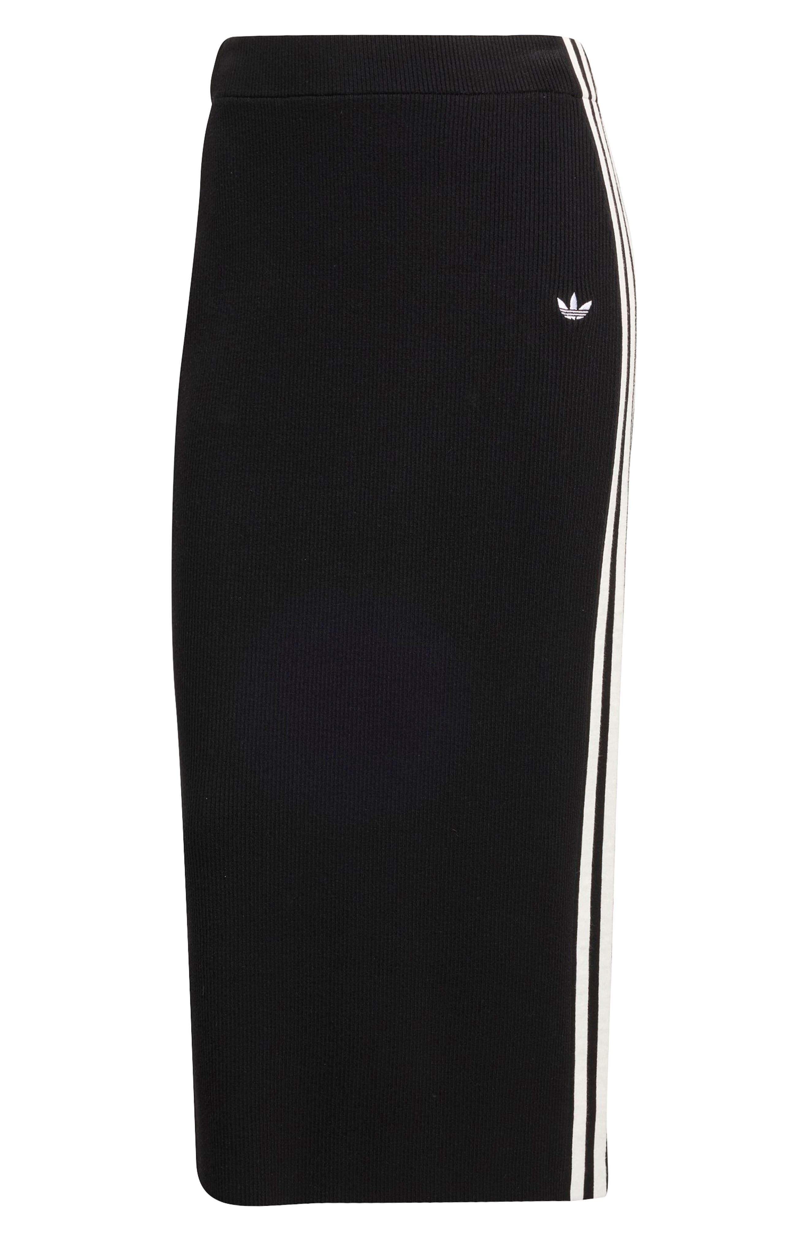 adidas 3-Stripes Knit Midi Skirt in Black at Nordstrom - 4