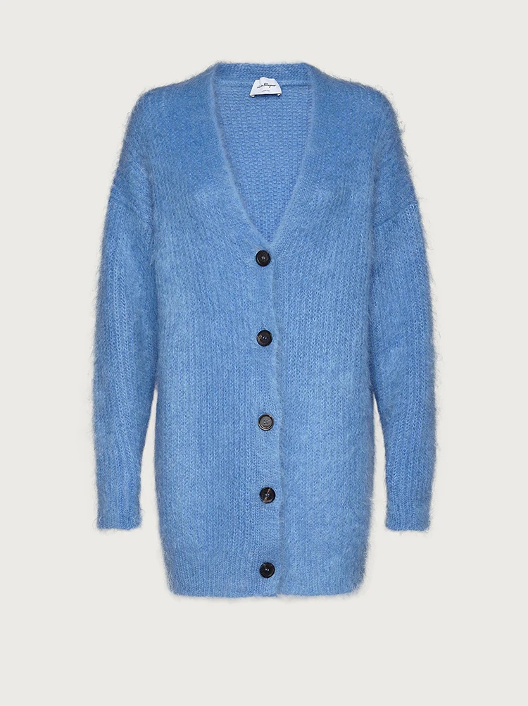 LONG MOHAIR CARDIGAN - 1