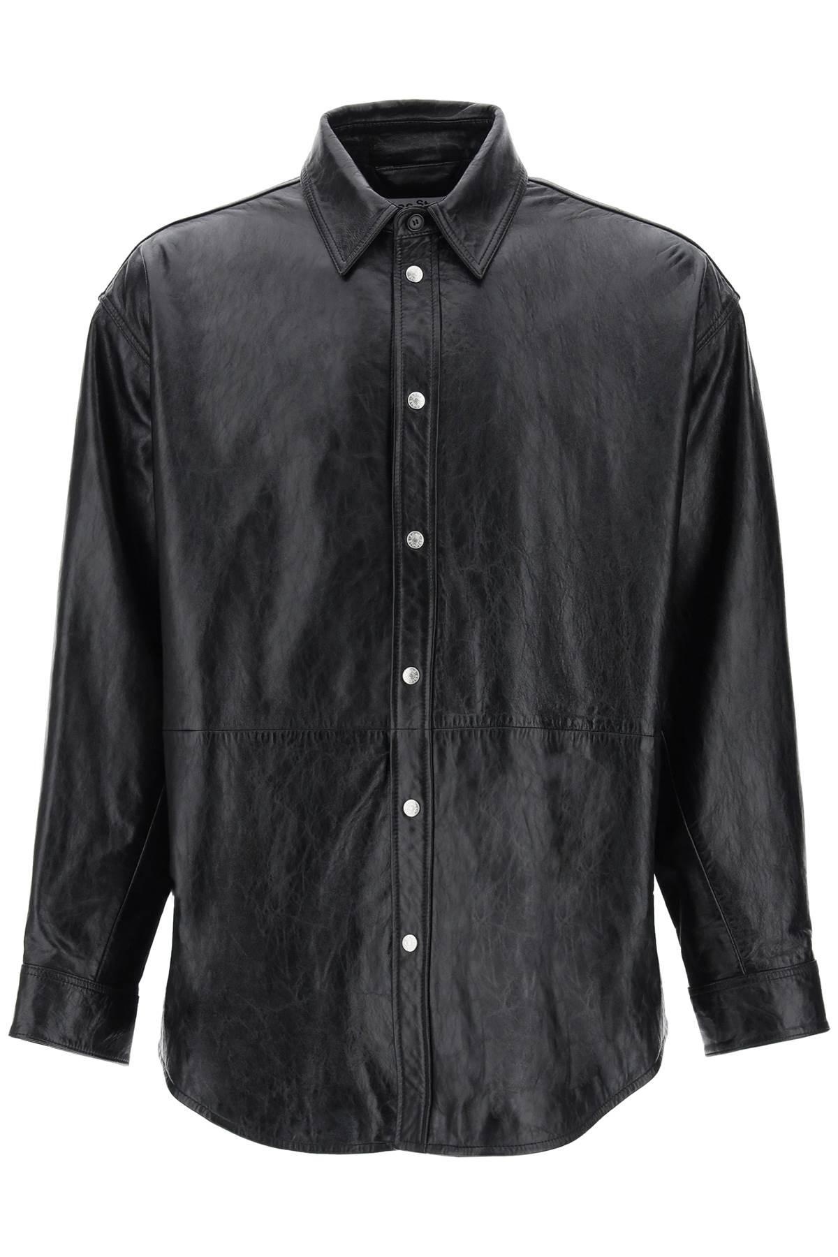 Oversized leather overshirt - 1