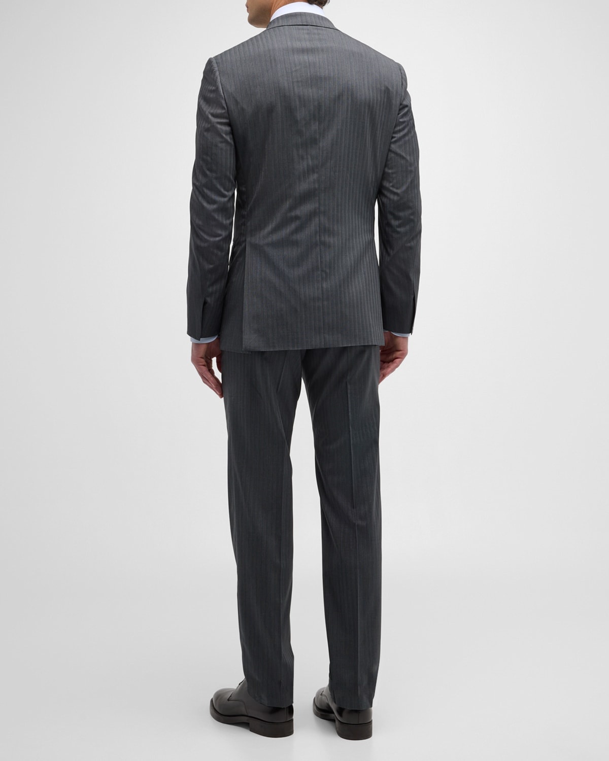 Men's Tonal Striped Wool Suit - 5