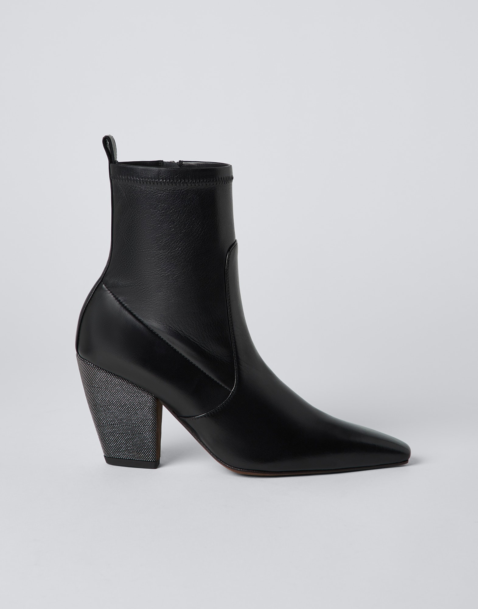 Soft nappa leather ankle boots with precious heel - 5