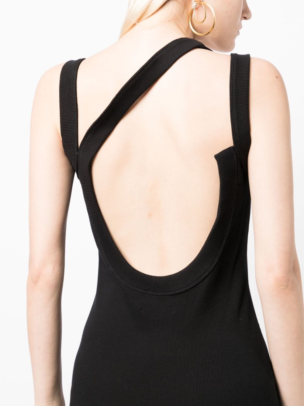 asymmetric jersey minidress - 5
