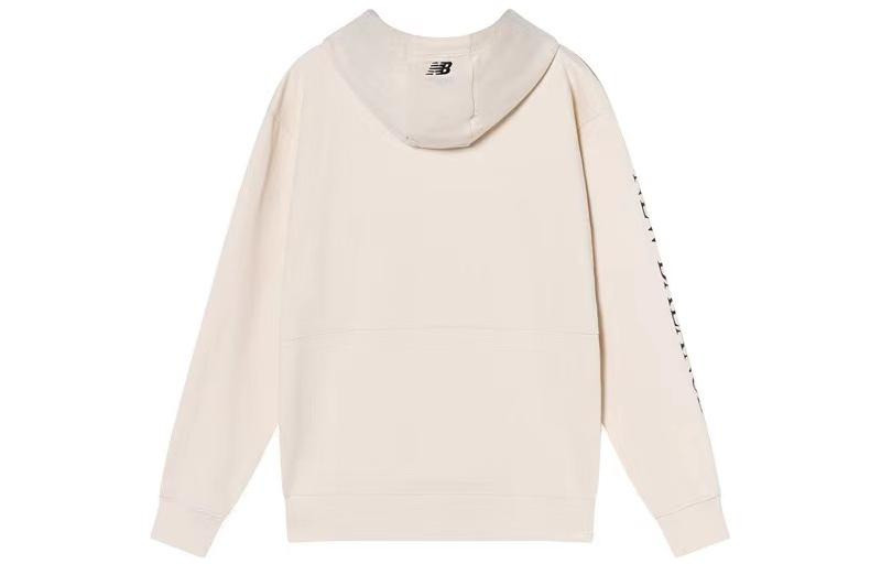 New Balance New Balance Casual Letters Print Hoodie 'Cream White' NC943021-CRE outlook