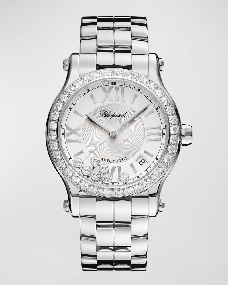 Happy Sport 36mm Stainless Steel Diamond Watch 1