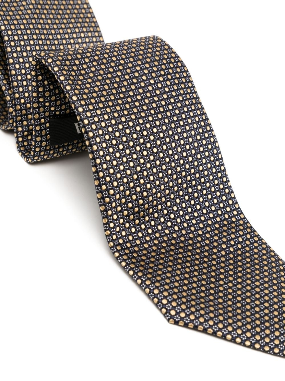 patterned-jacquard silk tie - 2