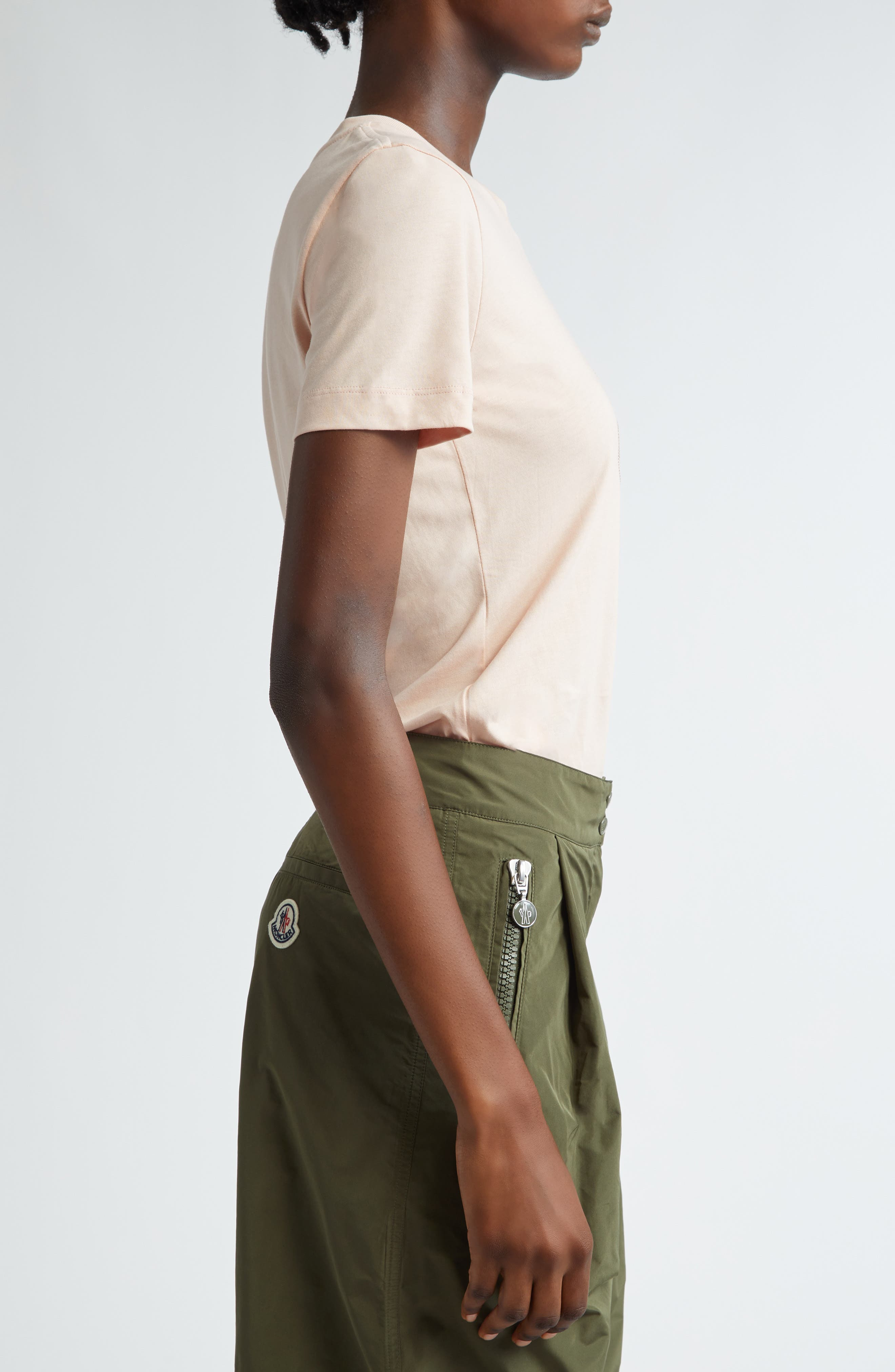 Slim Fit Bell Logo Crystal Embellished Cotton T-Shirt - 3
